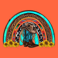 Western Cowboy Boots Sunflowers Rainbow Premium Hoodie | Teevron