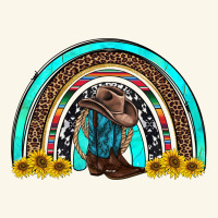 Western Cowboy Boots Sunflowers Rainbow Premium Hoodie | Teevron
