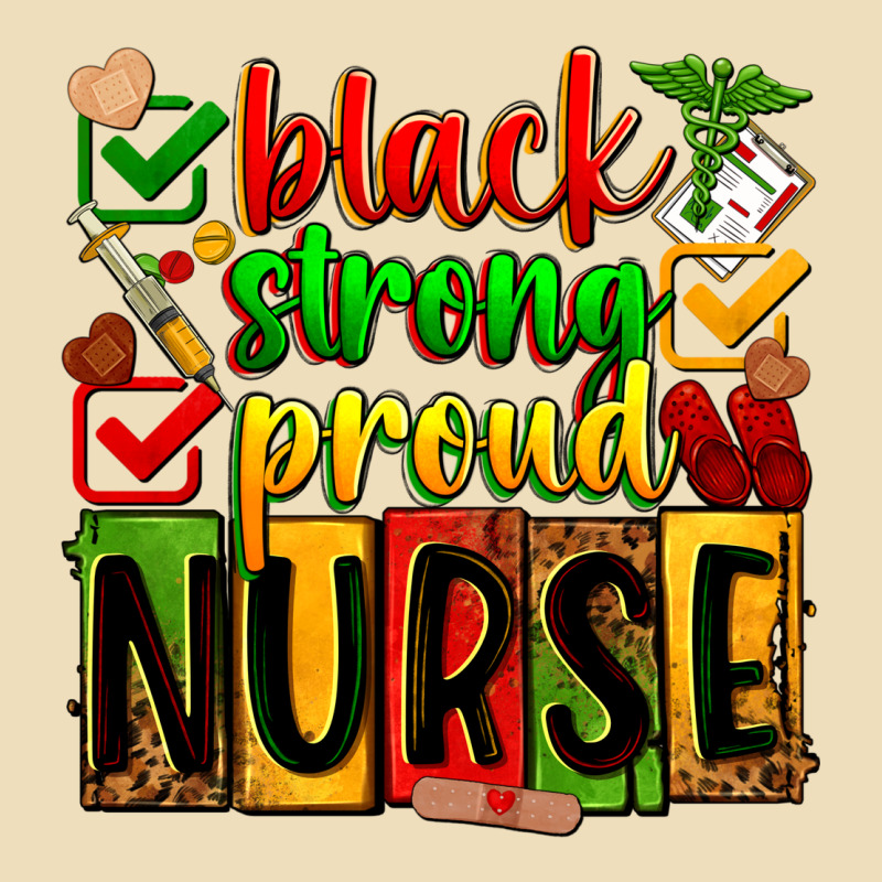 Black Strong Proud Nurse Premium Hoodie by Zillion Design Studio | Teevron