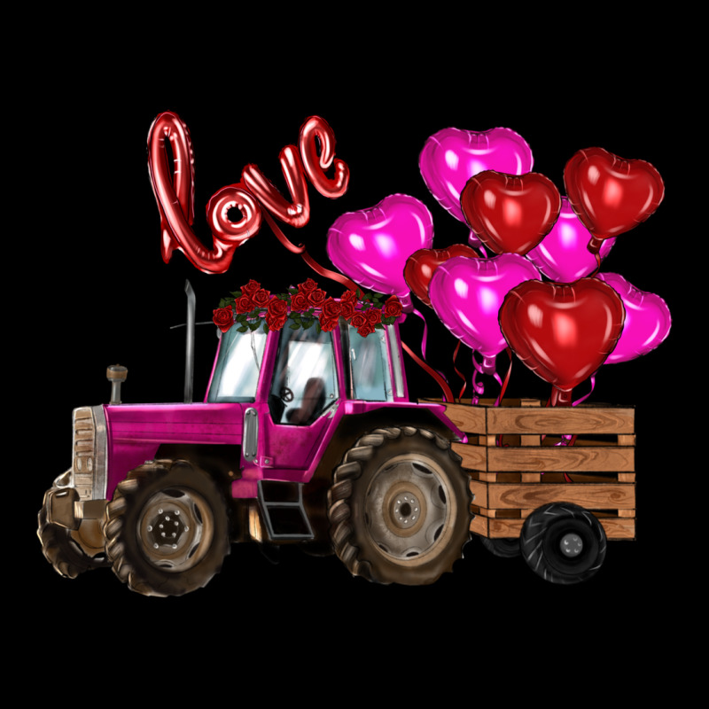 Valentine's Day Pink Tractor With Pin Heart Balloons Urban Hoodie by RanaPortraitStore | Teevron