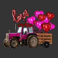 valentine's day pink tractor with pin heart balloons | Teevron