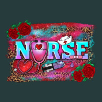 Valentine's Day Nurse With Leopard And Turquoise Background Premium Hoodie | Teevron