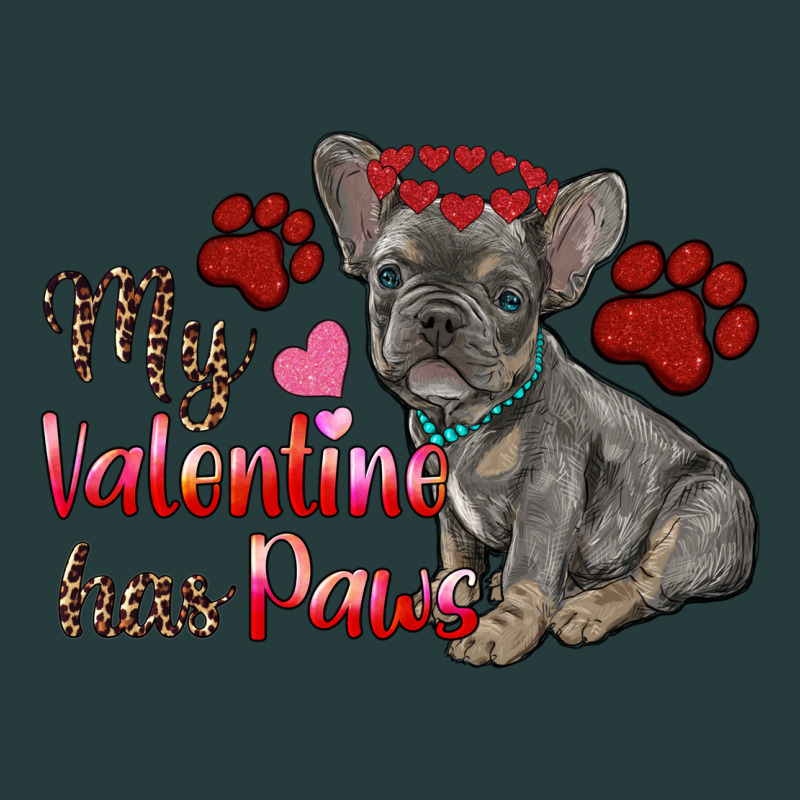 My Valentine Has Paws French Bulldog Premium Hoodie by RanaPortraitStore | Teevron