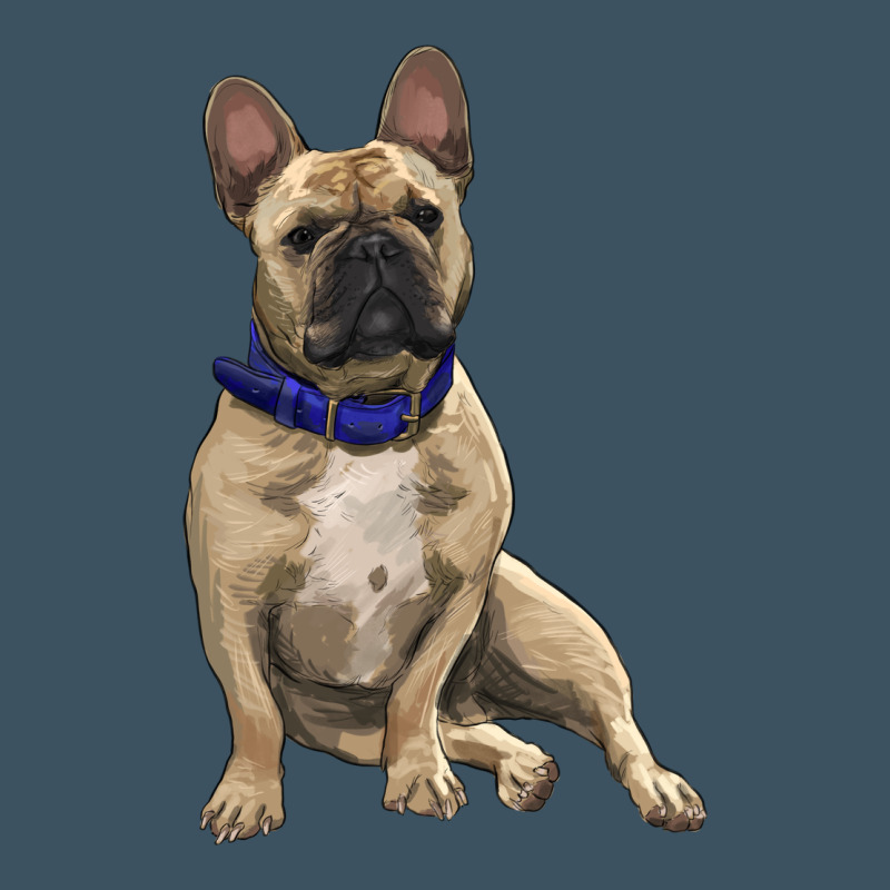 French Bulldog With Royal Blue Urban Hoodie by RanaPortraitStore | Teevron