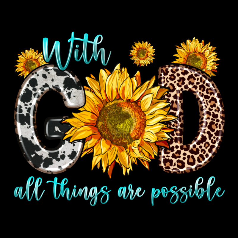 With God All Things Are Possible Sunflower Urban Hoodie by Zillion Design Studio | Teevron