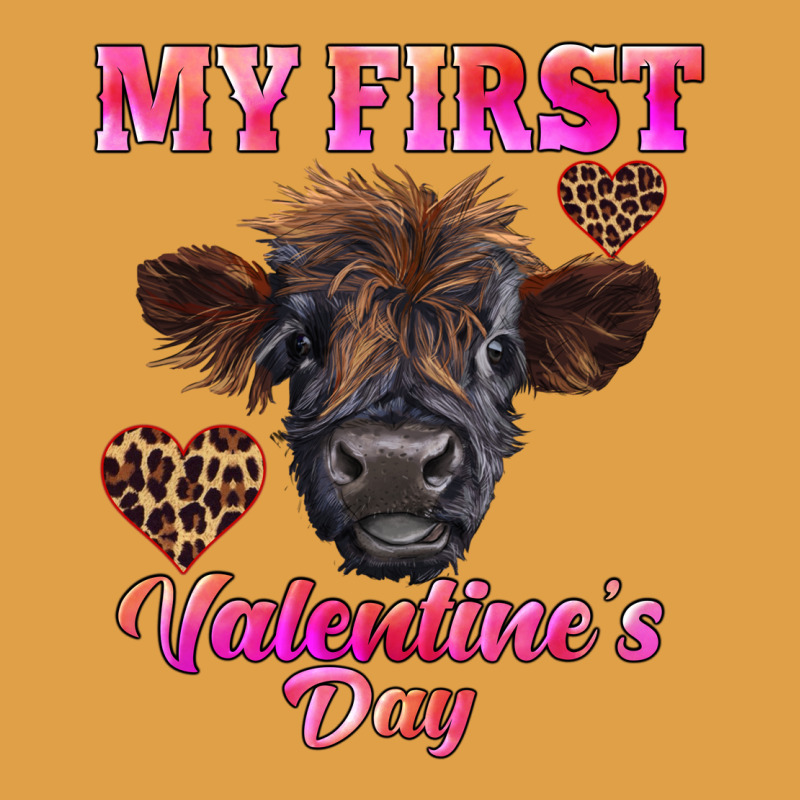 My First Valentine's Day Highland Calf Premium Hoodie by RanaPortraitStore | Teevron