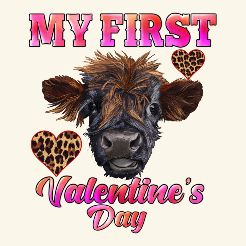 My First Valentine's Day Highland Calf Premium Hoodie by RanaPortraitStore | Teevron