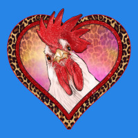 Valentine's Day Rooster With Leopard Heart Premium Hoodie | Teevron