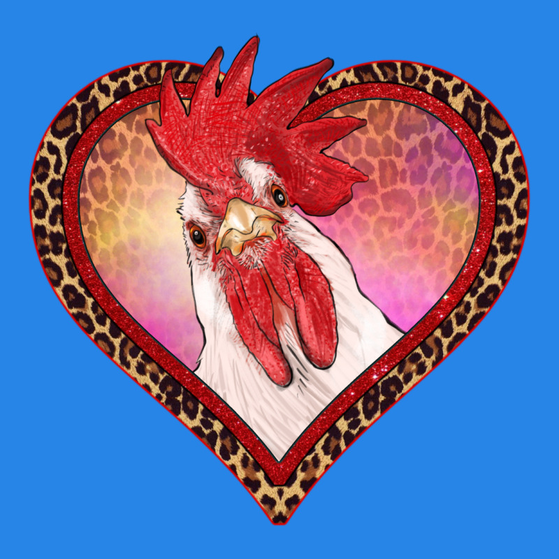 Valentine's Day Rooster With Leopard Heart Premium Hoodie by RanaPortraitStore | Teevron