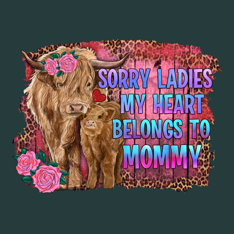 Sorry Ladies My Heart Belongs To Mommy Highland Cow And Calf Premium Hoodie by RanaPortraitStore | Teevron