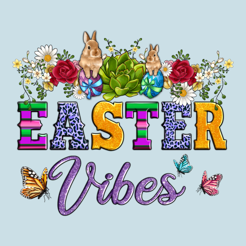 Easter Vibes And Butterfly With Bunny And Flowers Ladies Tee by Artiststas | Teevron