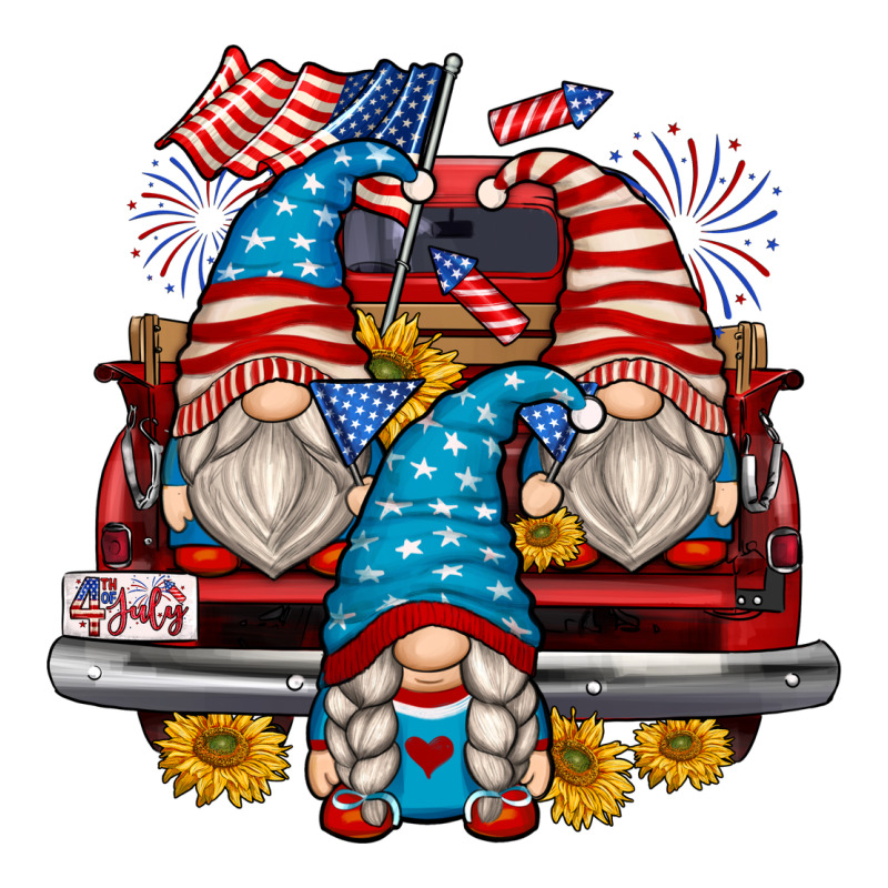 4th Of July Gnomes Farm Truck Premium Hoodie by Zillion Design Studio | Teevron