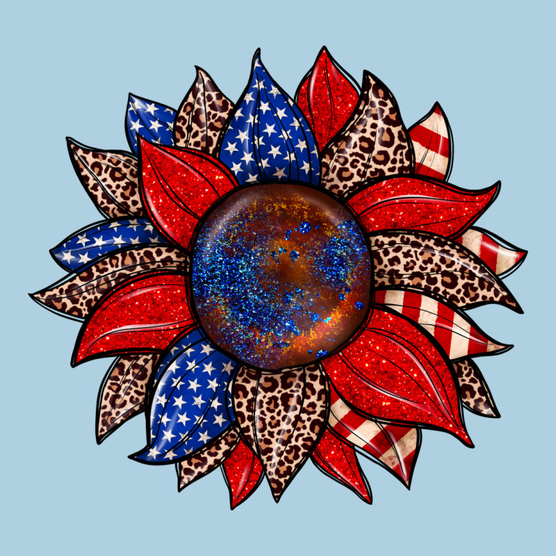 American Flag Leopard Sunflower Premium Hoodie by Zillion Design Studio | Teevron