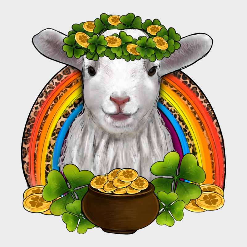 St Patricks Day Baby Sheep Shamrocks Gold Rainbow Urban Hoodie by RanaPortraitStore | Teevron