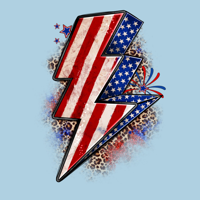 Leopard American Flag Lightning Bolt Premium Hoodie by Zillion Design Studio | Teevron