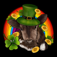 St Patricks Day Baby Cow Shamrock Rainbow Gold Urban Hoodie | Teevron