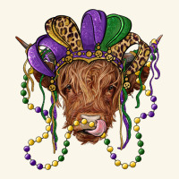 Highland Cow With Mardi Gras Hat Premium Hoodie | Teevron