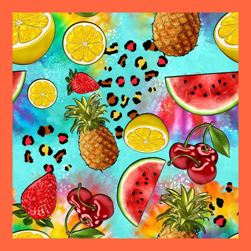Fruits Tie Dye Seamless Pattern Premium Hoodie by Zillion Design Studio | Teevron