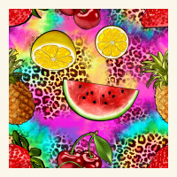Fruits Leopard Tie Dye Seamless Pattern Premium Hoodie | Teevron