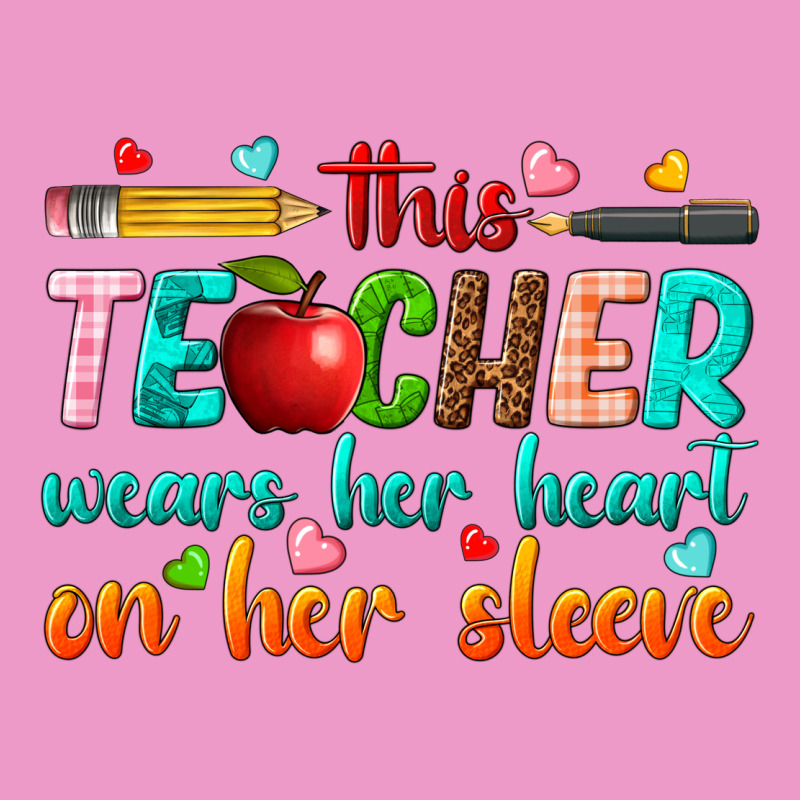 This Teacher Wears Her Heart On Her Sleeve Urban Hoodie by texasbilliewilder | Teevron