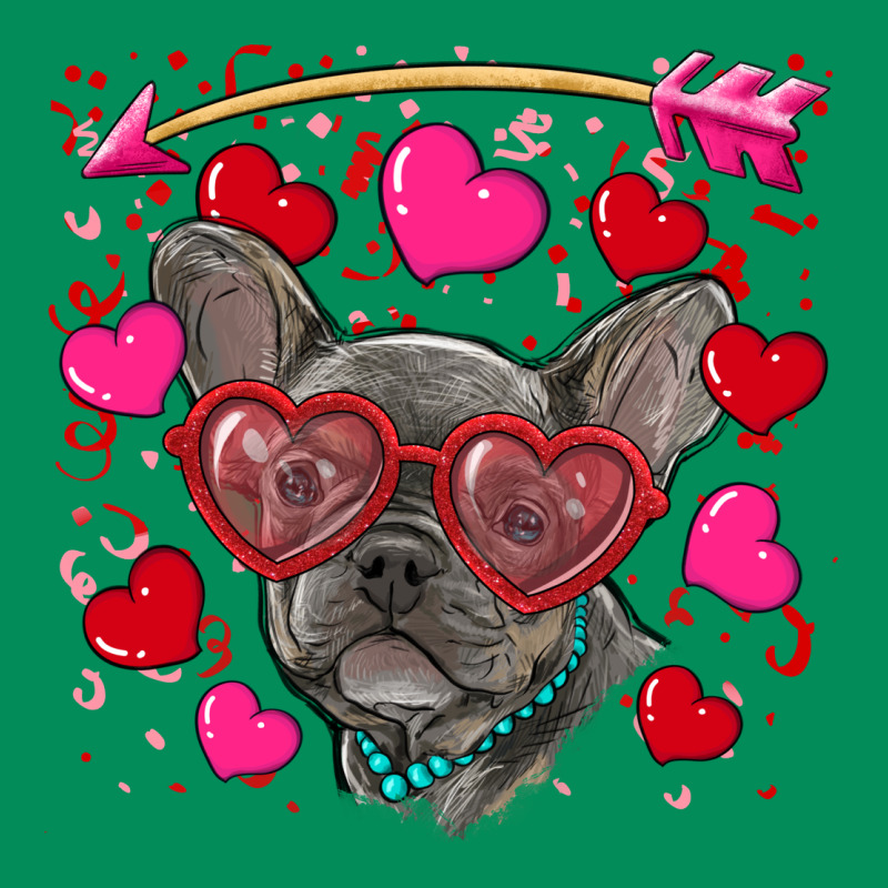 Valentine's Day French Bulldog Puppy Urban Hoodie by RanaPortraitStore | Teevron