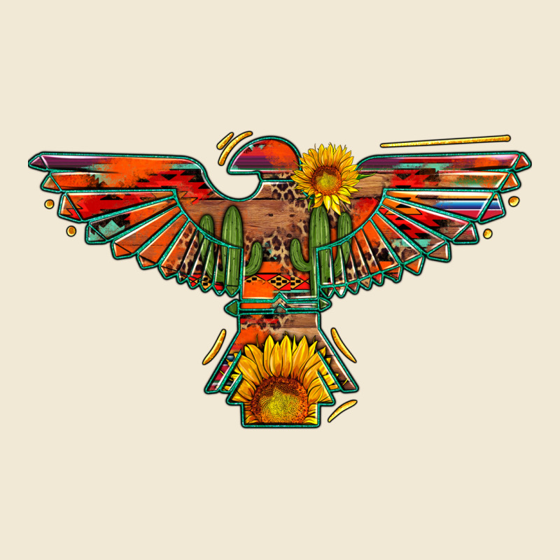 Thunderbird  Wild Soul With Sunflower Serape Aztec Ladies Tee by Artiststas | Teevron