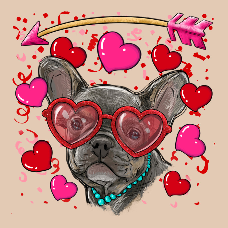 Valentine's Day French Bulldog Puppy Urban Hoodie by RanaPortraitStore | Teevron