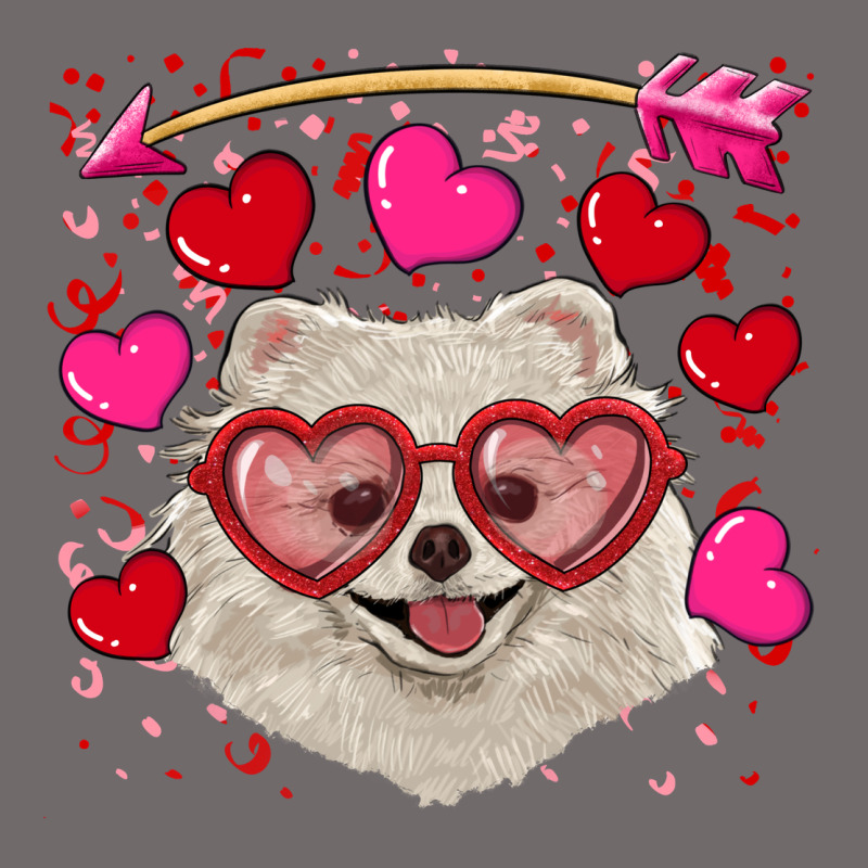 Valentine's Day White Pomeranian Urban Hoodie by RanaPortraitStore | Teevron