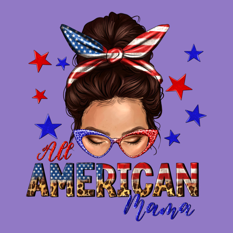 All American Mama Messy Bun Urban Hoodie by texasbilliewilder | Teevron