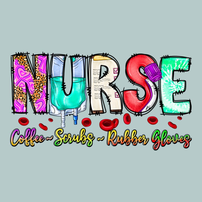 Nurse Coffee Scrubs Rubber Gloves Heavy Core Tee by CowhideDigitalArt | Teevron