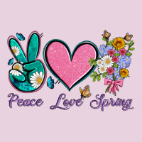 Peace Love Springwith Flowers And Butterfly Ladies Tee | Teevron
