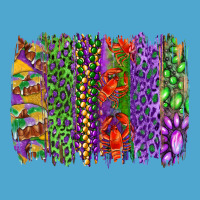 Mardi Gras Brush Strokes King Cake And Craw Fish Premium Hoodie | Teevron