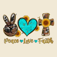 Peace Love Faith With Cros And Sunflower Ladies Tee | Teevron