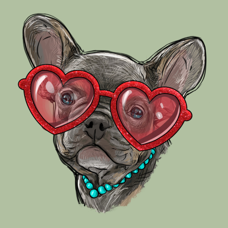 French Bulldog With Love Glasses Urban Hoodie by RanaPortraitStore | Teevron