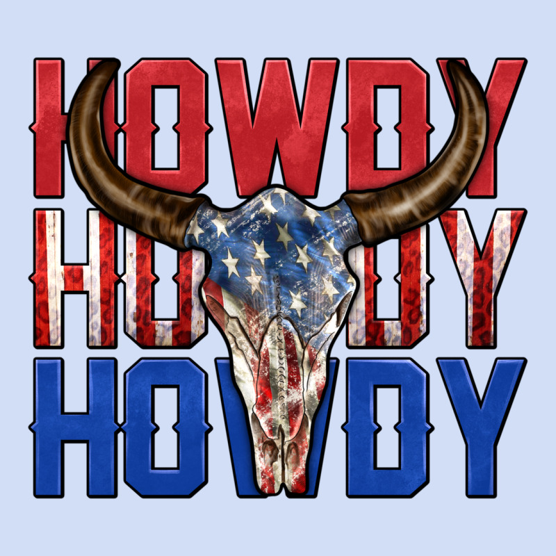 Howdy Howdy Howdy 4th Of July Bull Skull Billie Wi Urban Hoodie by texasbilliewilder | Teevron