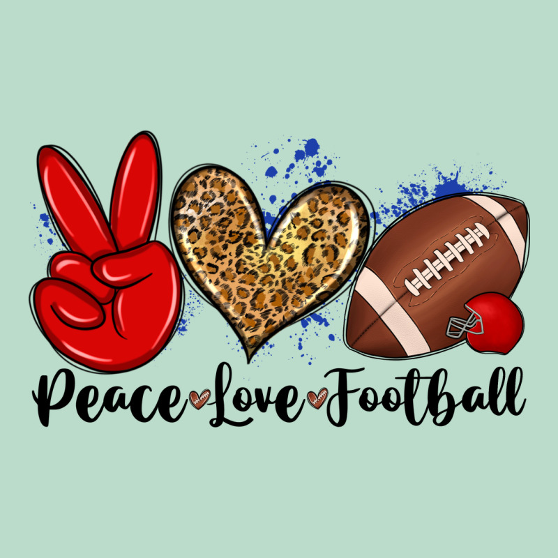 Peace Love Football Premium Hoodie by Zillion Design Studio | Teevron