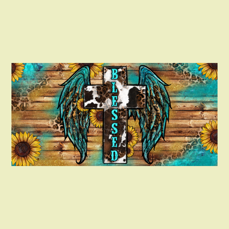Western Blessed Cros Sunflowers Licence Plate Urban Hoodie by RanaPortraitStore | Teevron