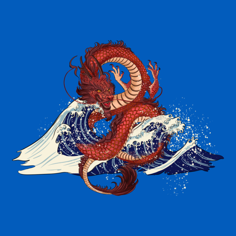 Asian Dragon And Ocean Waves Urban Hoodie by RanaPortraitStore | Teevron