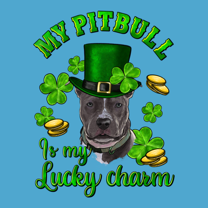 St Patricks Day My Pitbuli My Lucky Charm With Hat Premium Hoodie by RanaPortraitStore | Teevron