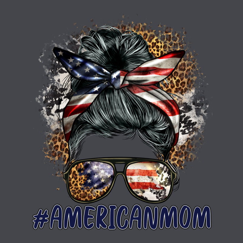 Americanmom Messy Bun Long Sleeve Tee by BarkalooDesign | Teevron