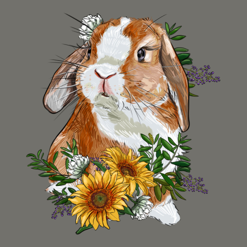 Bunny With Sunflowers Premium Hoodie by RanaPortraitStore | Teevron