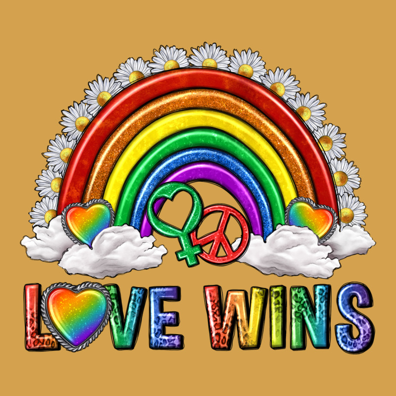 Love Wins With Daisy And Heart Urban Hoodie by texasbilliewilder | Teevron