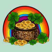 St Patricks Shamrock Gold Leopard Rainbow Premium Hoodie | Teevron