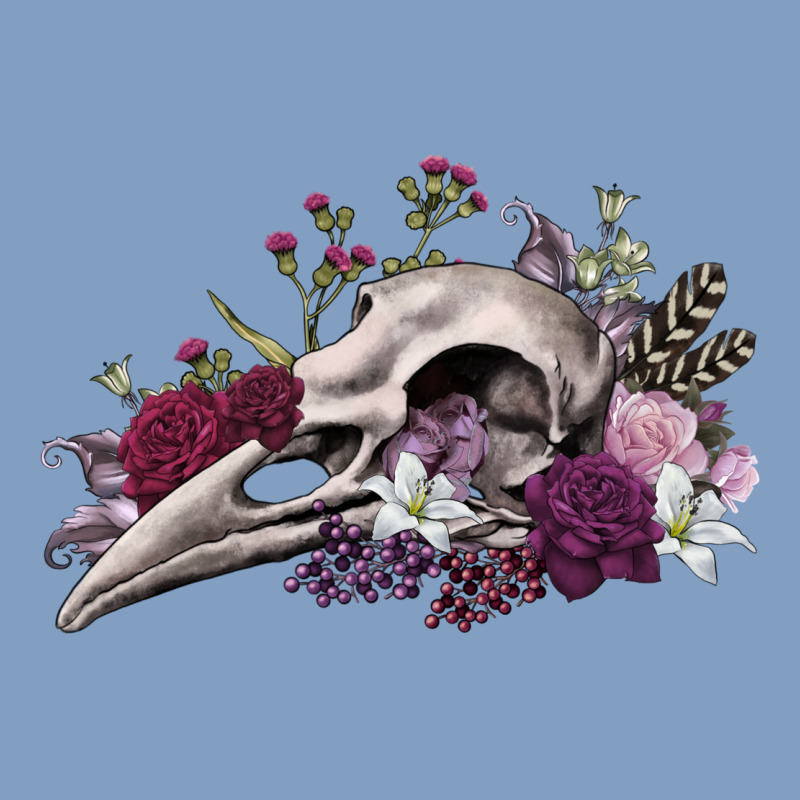 Boho Floral Raven Skull Urban Hoodie by RanaPortraitStore | Teevron