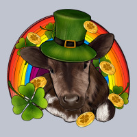 St Patricks Day Baby Cow Shamrock Rainbow Gold Premium Hoodie | Teevron
