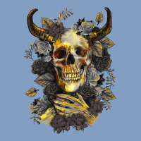Bull Human Skull With Gold Roses Urban Hoodie | Teevron