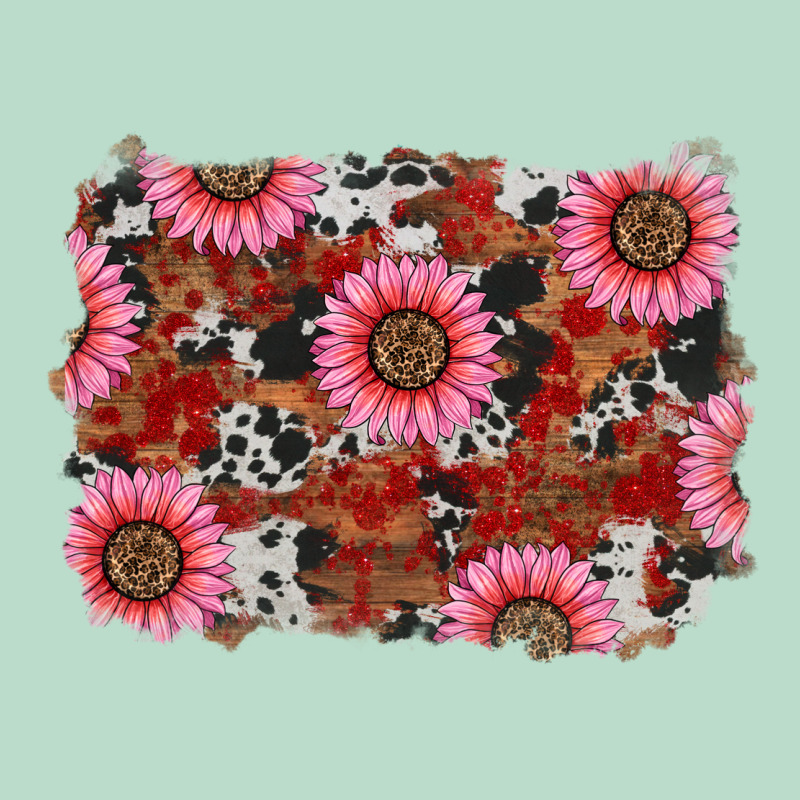 Valentine's Day Sunflowers Leopard Cowhide Background Premium Hoodie by RanaPortraitStore | Teevron