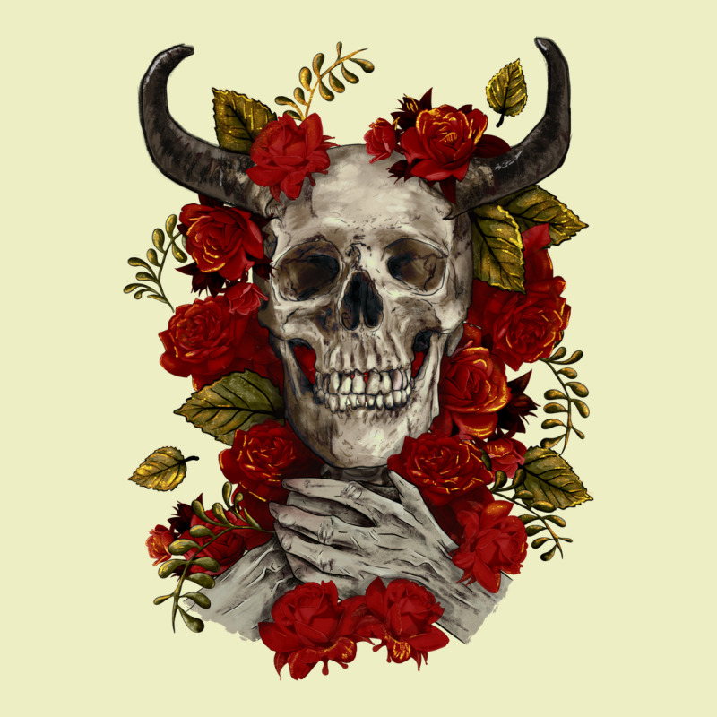 Bull Human Skull With Roses Urban Hoodie by RanaPortraitStore | Teevron