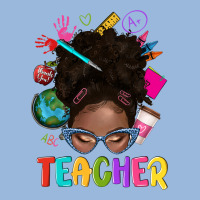 Teacher Afro Messy Bun Premium Hoodie | Teevron