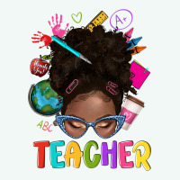 Teacher Afro Messy Bun Premium Hoodie | Teevron